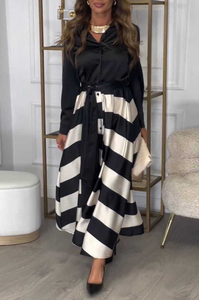 EMMA Elegant Striped Dress