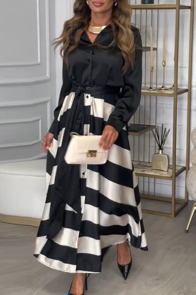 EMMA Elegant Striped Dress