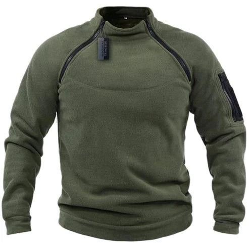 Jomartson - Militärstil Fleece-Pullover