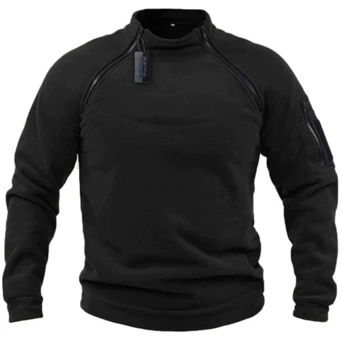 Jomartson - Militärstil Fleece-Pullover