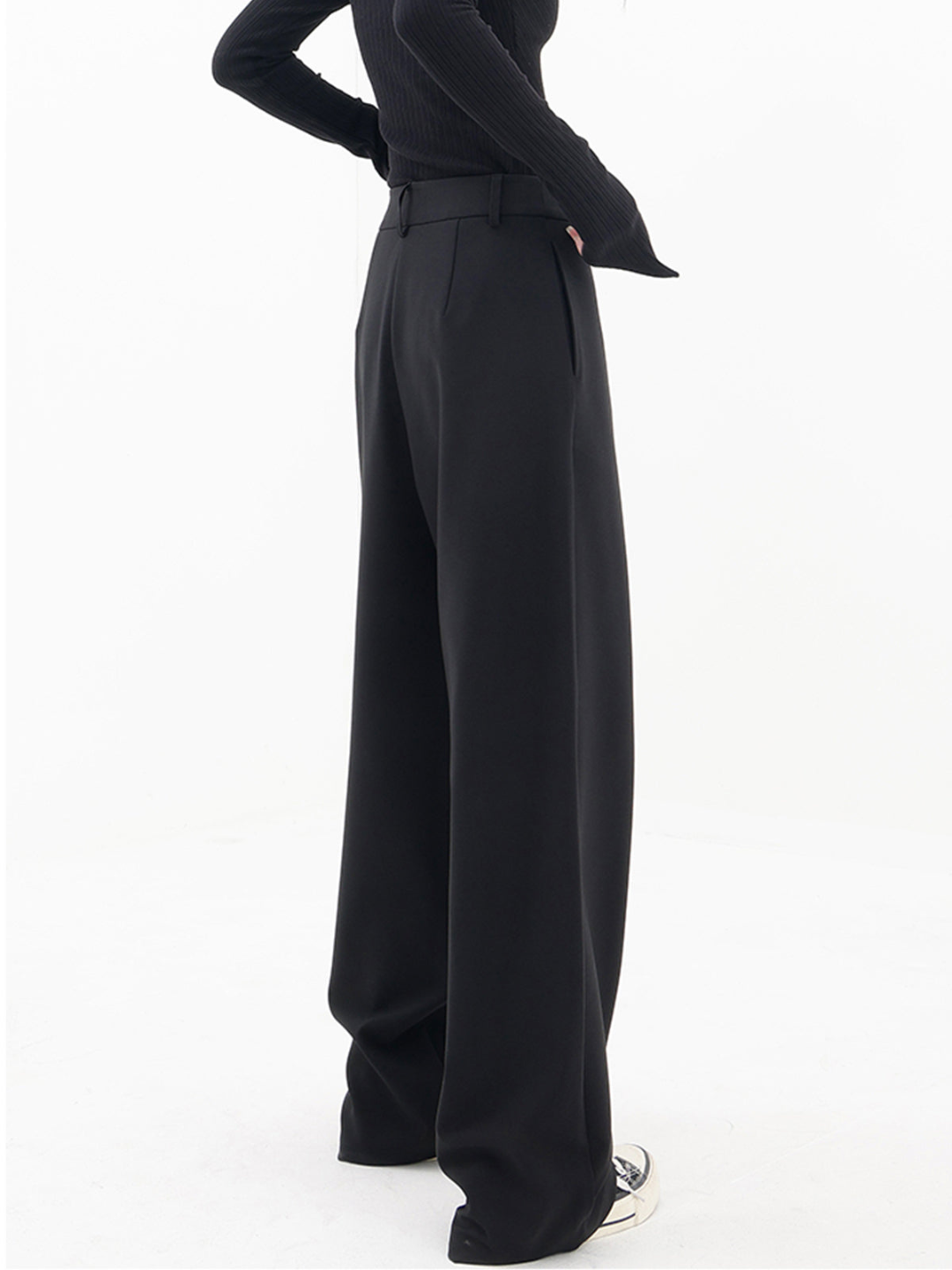 Averyl - Asymmetric Wide Leg Trousers