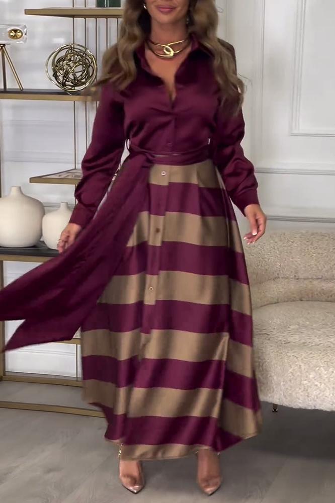 EMMA Elegant Striped Dress