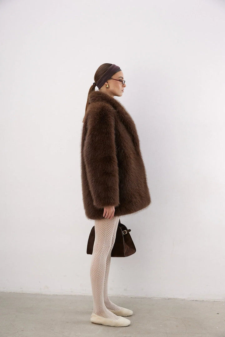 Evelina™ | Long Faux Fur Coat