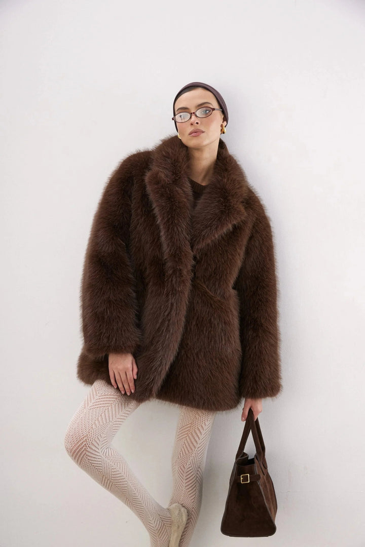 Evelina™ | Long Faux Fur Coat