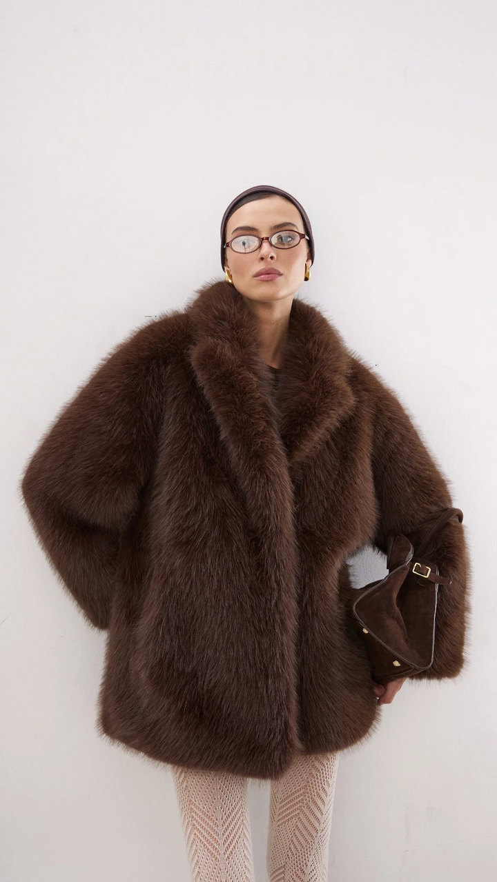 Evelina™ | Long Faux Fur Coat