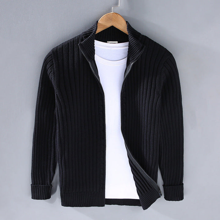 Essential Warmth™ - Ribbed Zip Cardigan