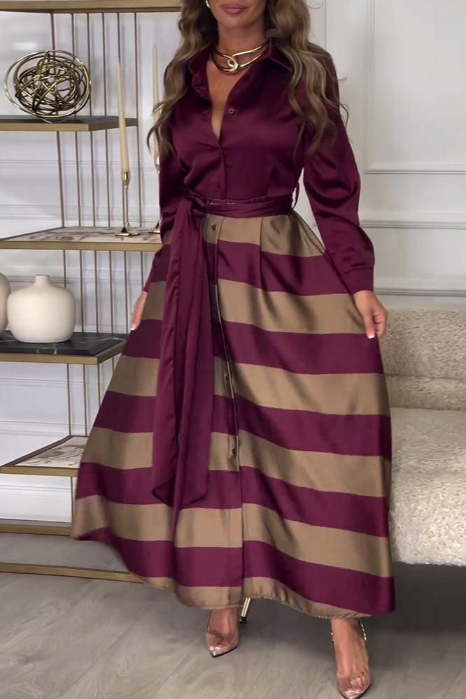 EMMA Elegant Striped Dress