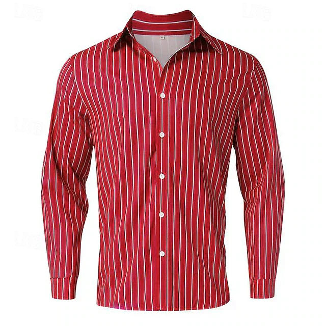 Nathan™ - Long Sleeve Relaxed Breathable Striped Shirt