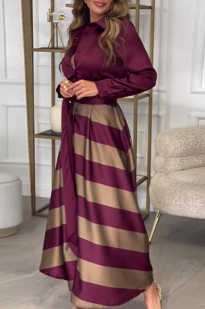 EMMA Elegant Striped Dress