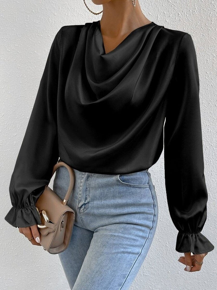 Elegant Ruffled Long Sleeve Shirt