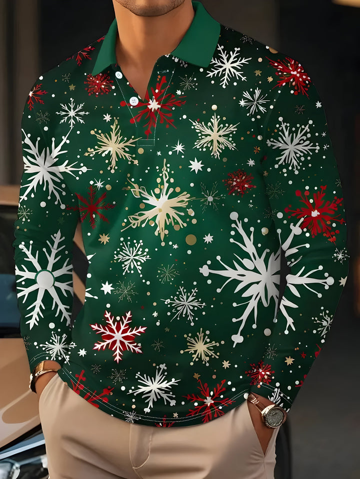 Oliver™ - Men's polo with Christmas print