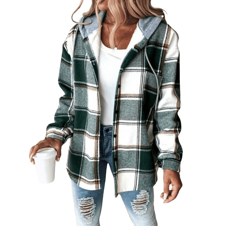 Sophia™ - Casual Flannel Shirt with Hood