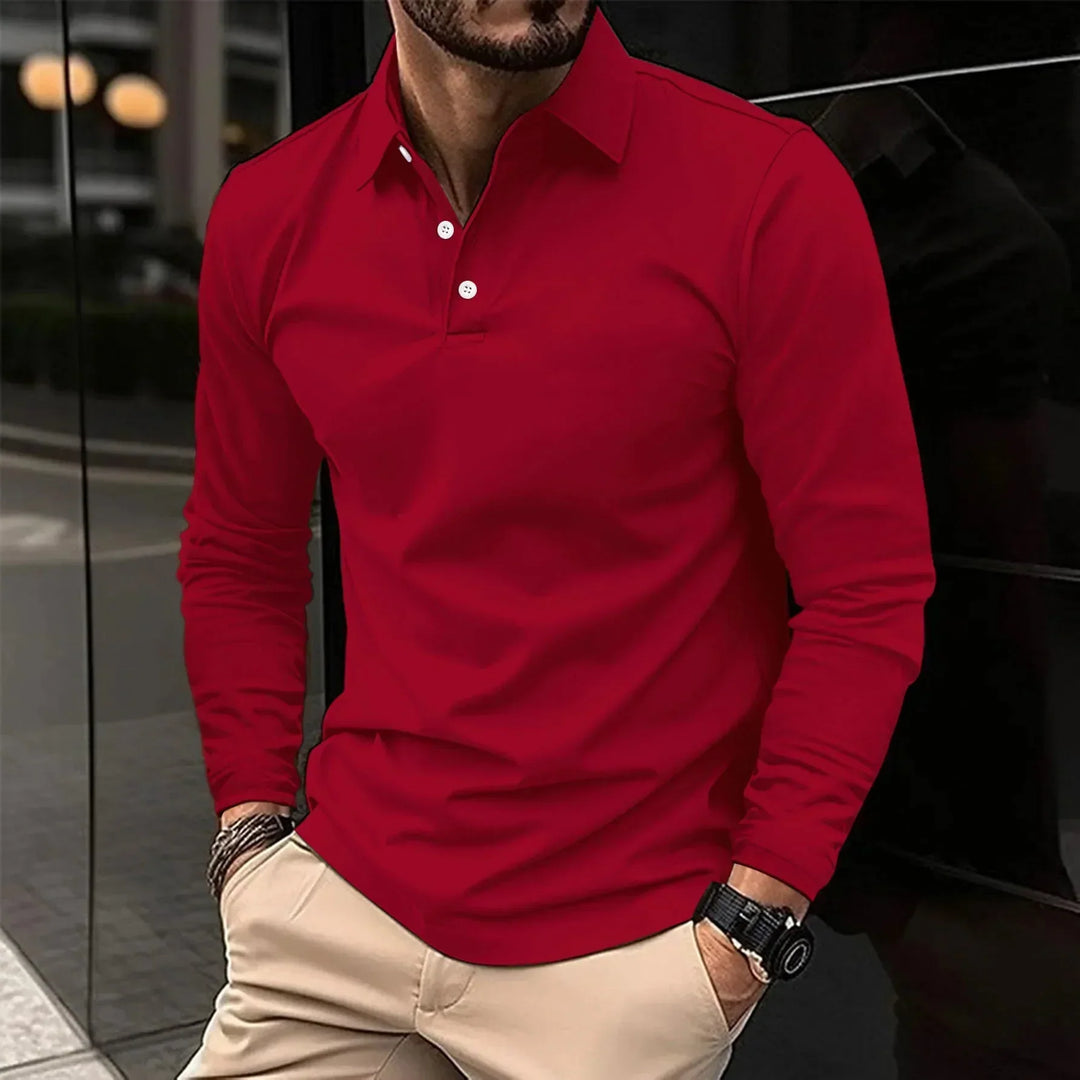 Liam™ | Classic Long Sleeve Polo Shirt