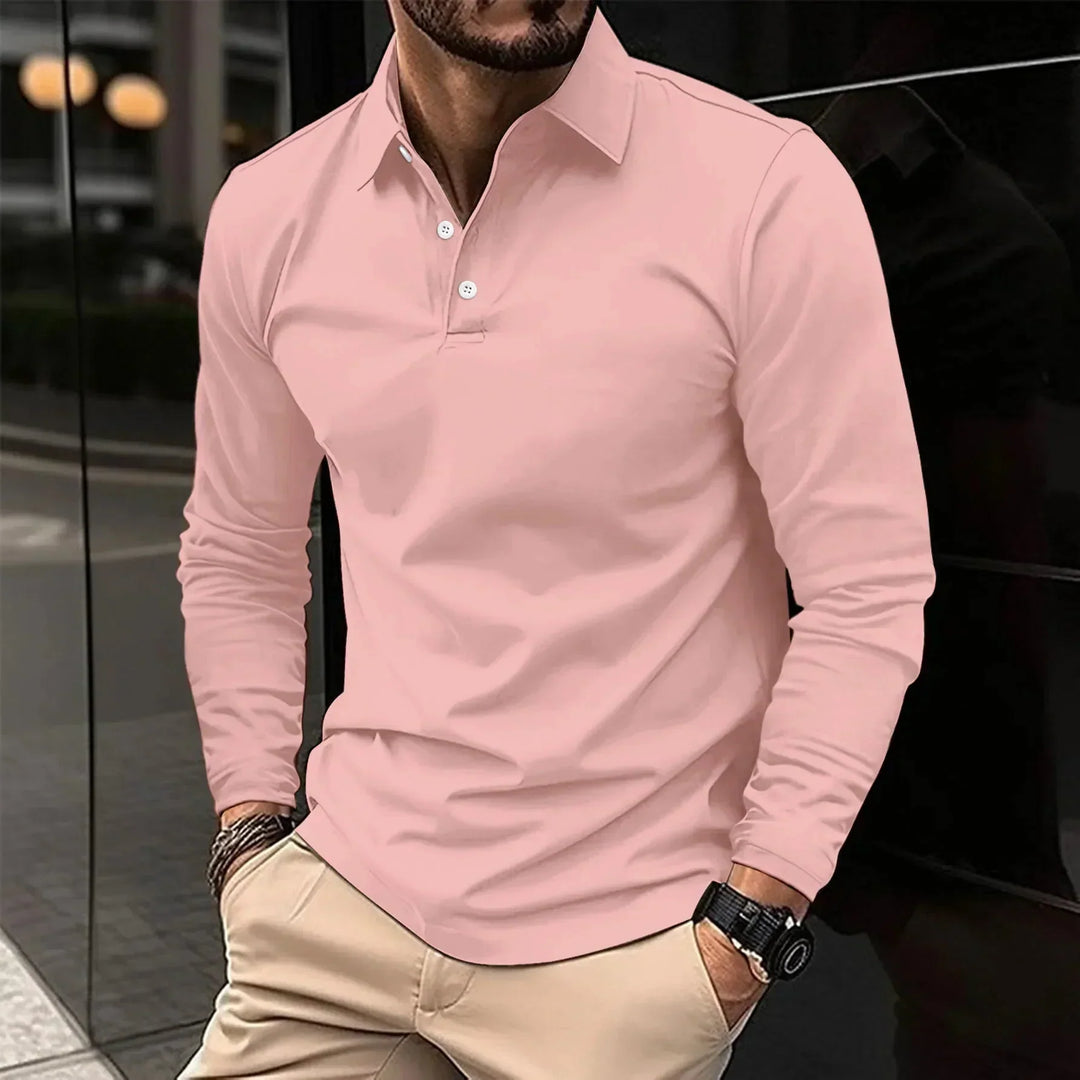 Liam™ | Classic Long Sleeve Polo Shirt