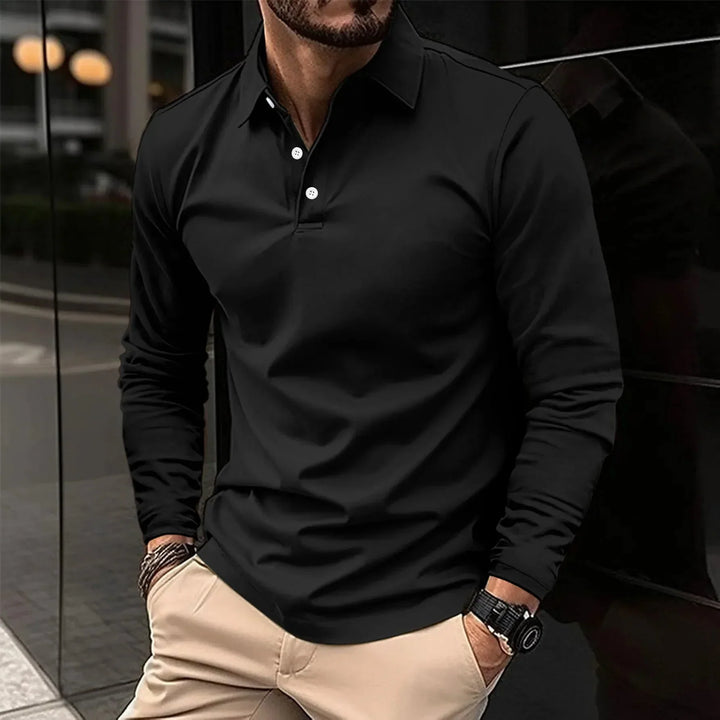 Arvid™ - Long Sleeve Casual Polo Shirt