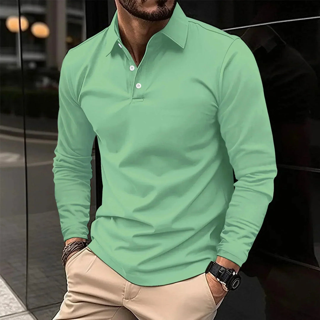 Liam™ | Classic Long Sleeve Polo Shirt