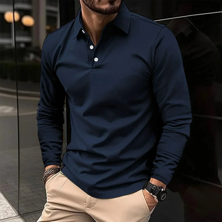 Liam™ | Classic Long Sleeve Polo Shirt