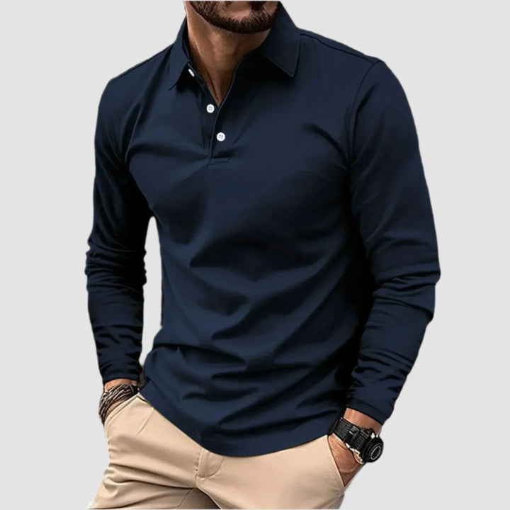 Arvid™ - Long Sleeve Casual Polo Shirt