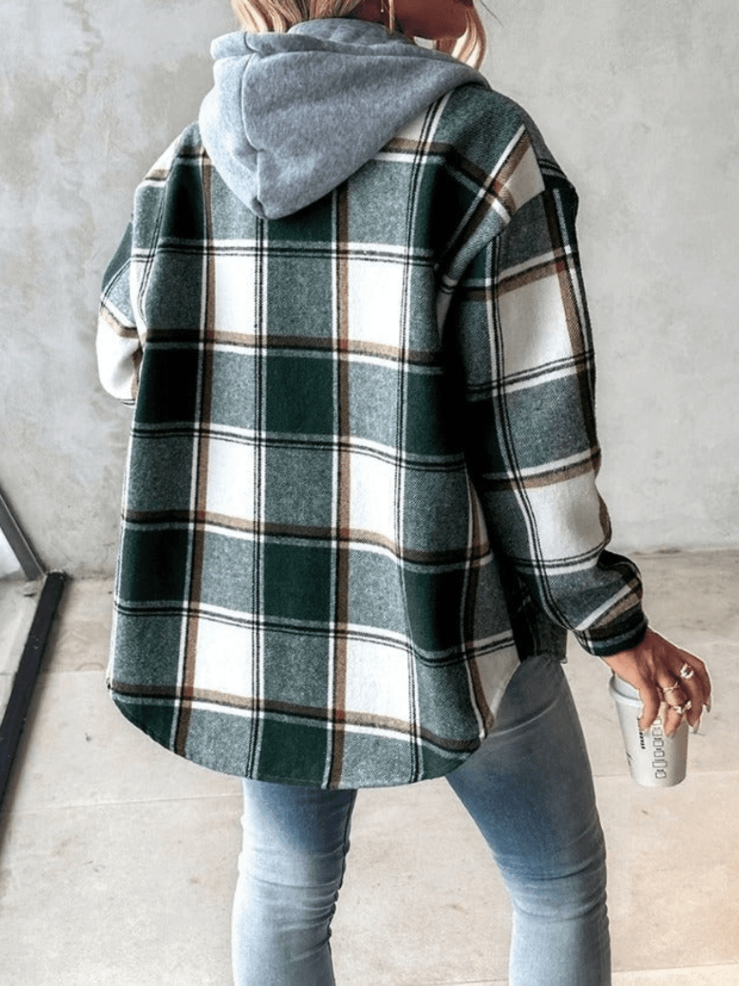 Sophia™ - Casual Flannel Shirt with Hood