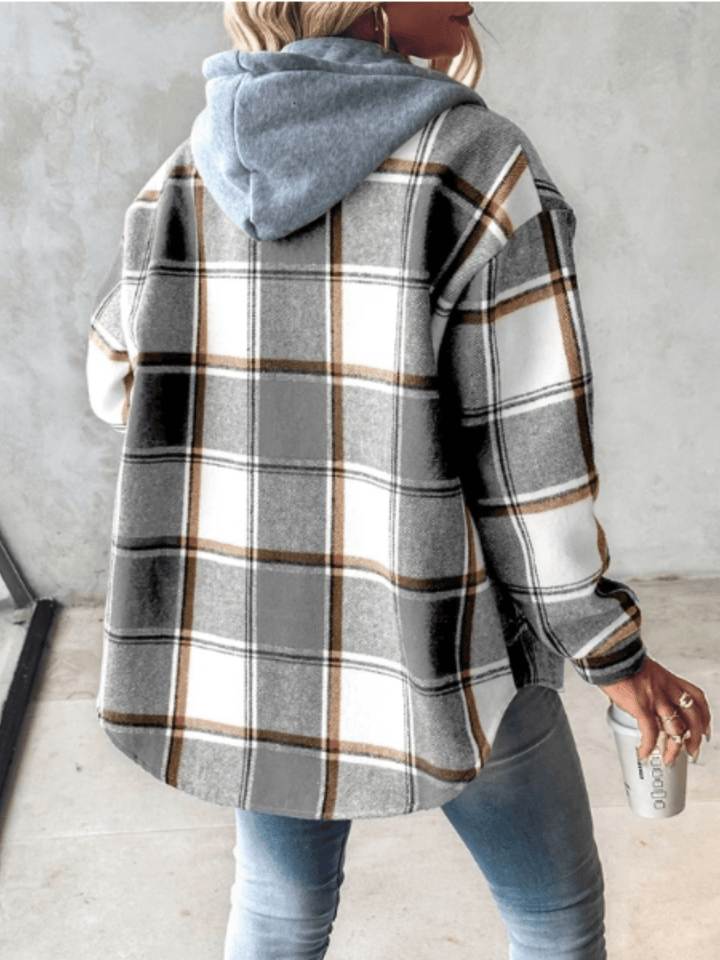 Sophia™ - Casual Flannel Shirt with Hood