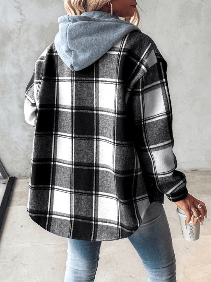 Sophia™ - Casual Flannel Shirt with Hood